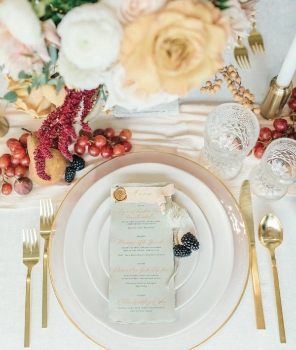 Gold Rimmed Chargers