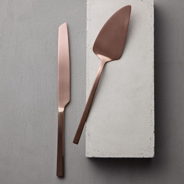 Rose Gold Cake and Knife Set