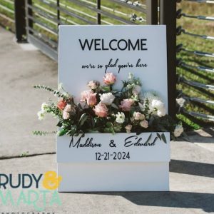 Flower Box Welcome Sign